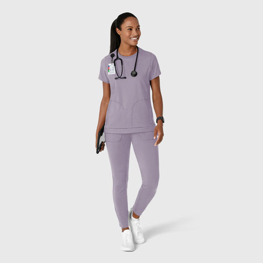Wink Scrubs Women's Knit Flex-n-Reach Crew Neck Scrub Top Wisteria | scrub-supply.com