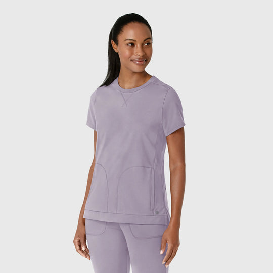 Wink Scrubs Women's Knit Flex-n-Reach Crew Neck Scrub Top Wisteria | scrub-supply.com