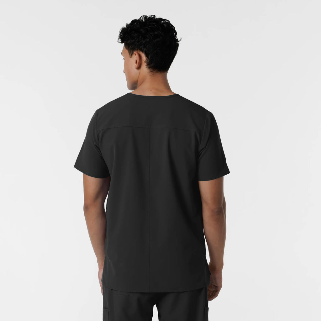 Wink Scrubs Men's V-Neck Scrub Top Black | scrub-supply.com