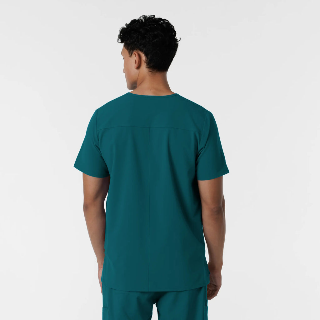Wink Scrubs Men's V-Neck Scrub Top Caribbean Blue | scrub-supply.com