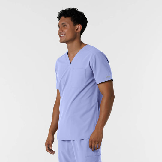 Wink Scrubs Men's V-Neck Scrub Top Ceil Blue | scrub-supply.com