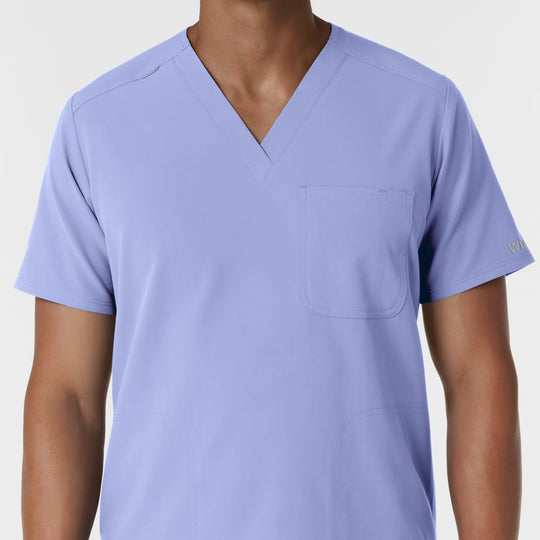 Wink Scrubs Men's V-Neck Scrub Top Ceil Blue | scrub-supply.com