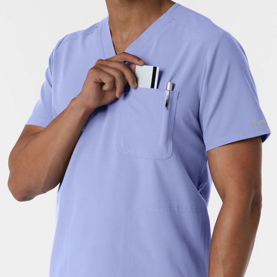 Wink Scrubs Men's V-Neck Scrub Top Ceil Blue | scrub-supply.com