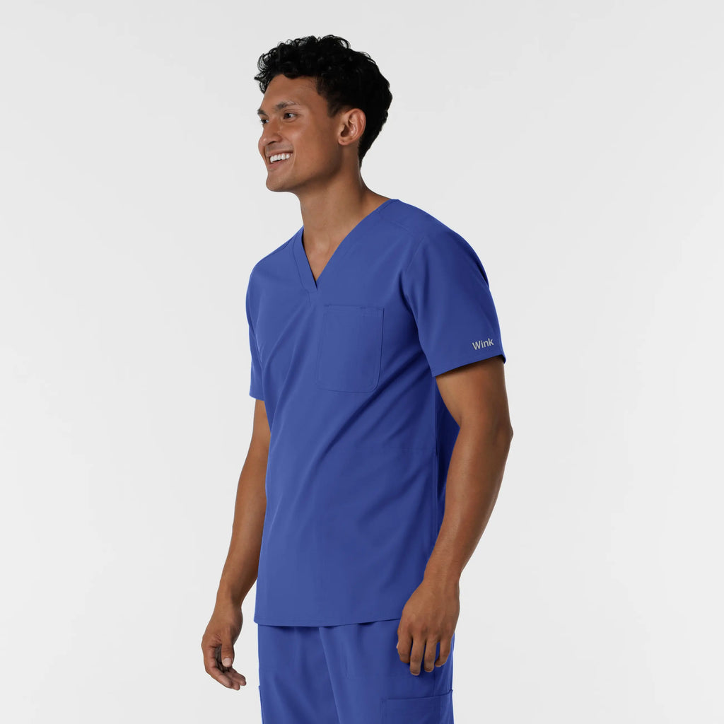 Wink Scrubs Men's V-Neck Scrub Top Galaxy Blue | scrub-supply.com