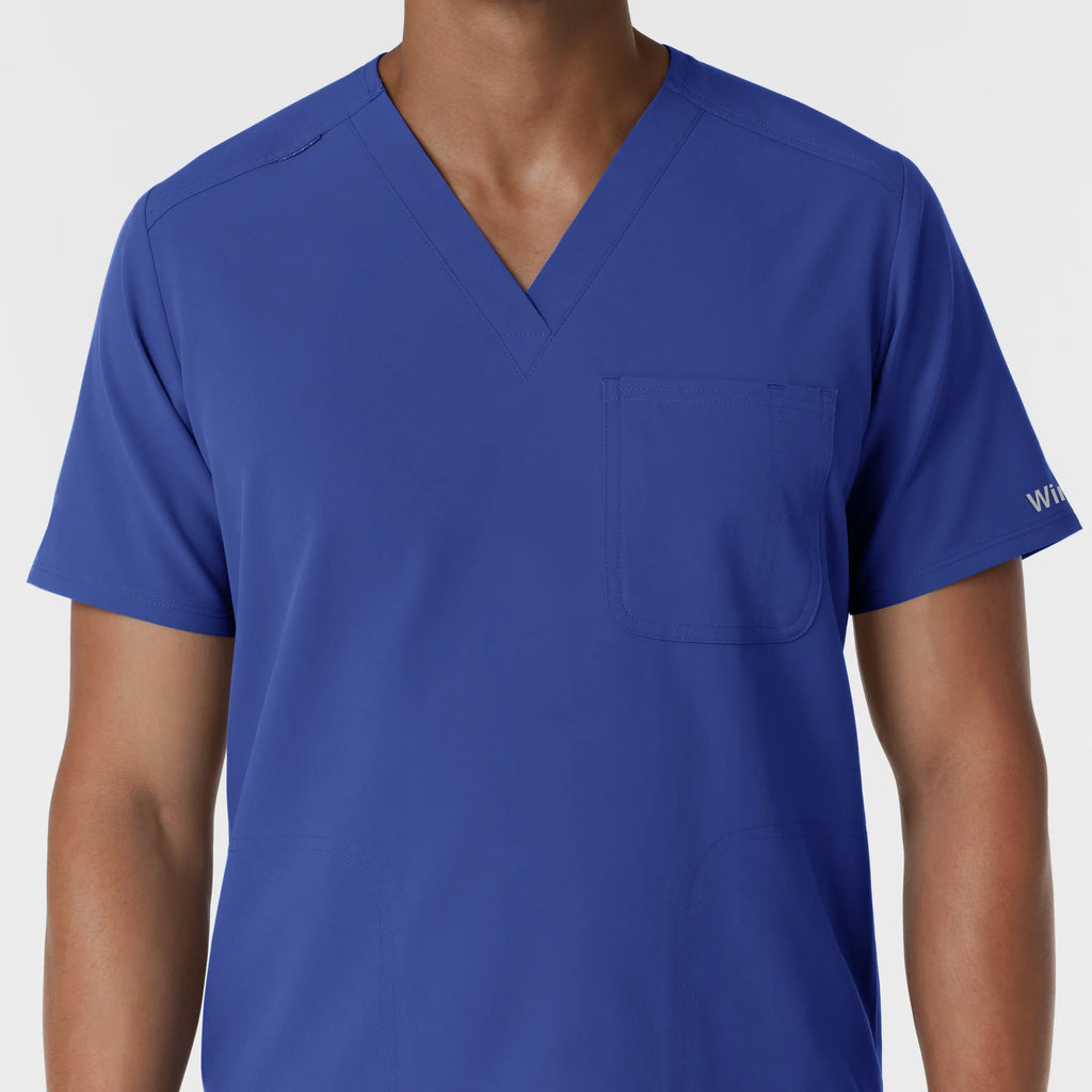 Wink Scrubs Men's V-Neck Scrub Top Galaxy Blue | scrub-supply.com