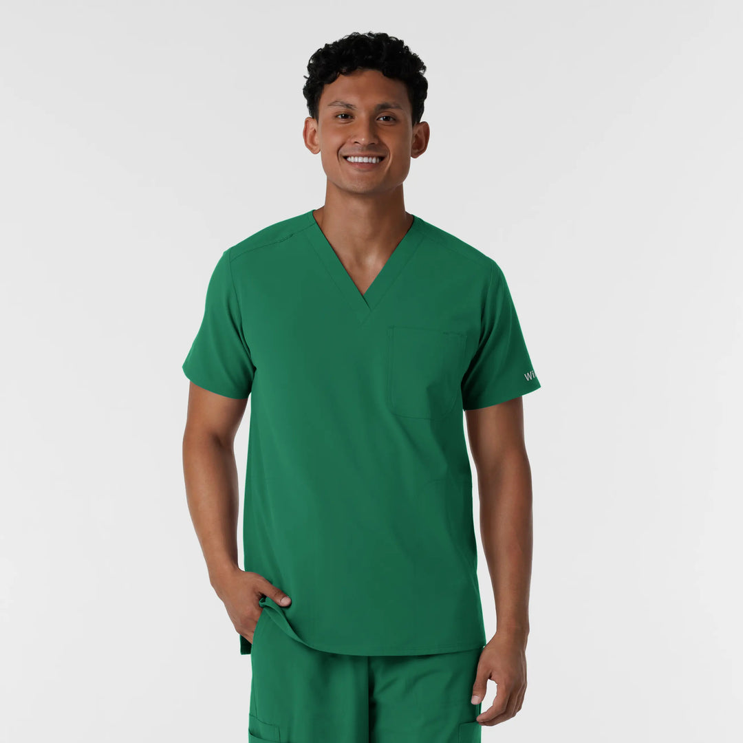 Wink Scrubs Men's V-Neck Scrub Top Hunter | scrub-supply.com