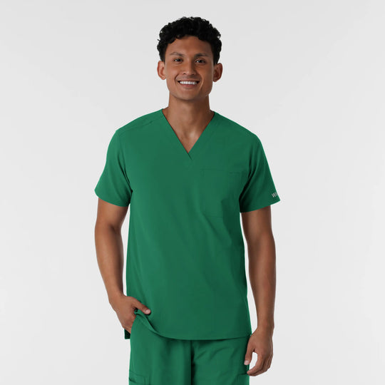 Wink Scrubs Men's V-Neck Scrub Top Hunter | scrub-supply.com