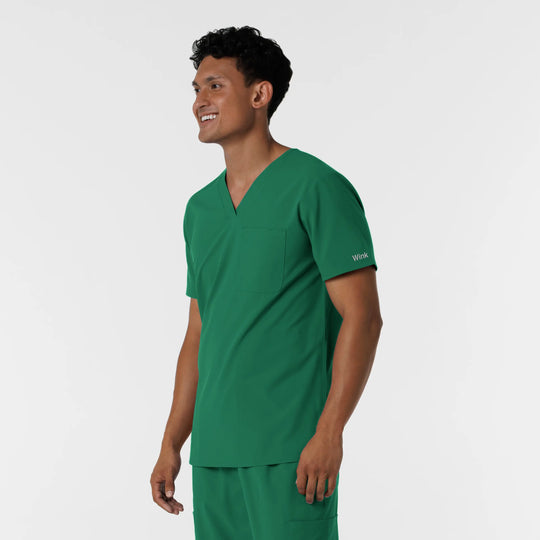 Wink Scrubs Men's V-Neck Scrub Top Hunter | scrub-supply.com