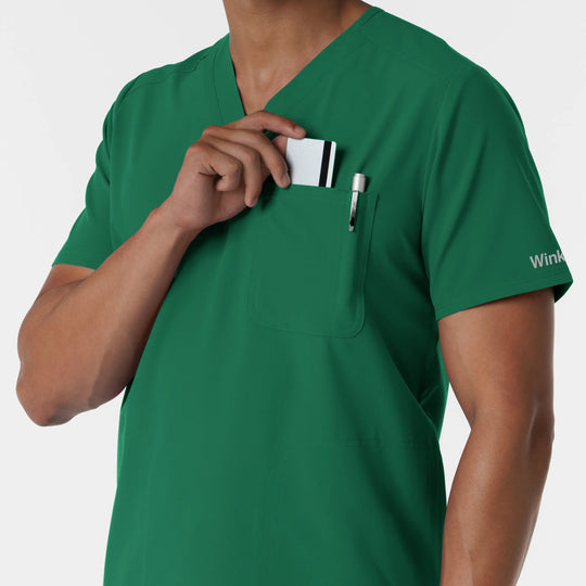 Wink Scrubs Men's V-Neck Scrub Top Hunter | scrub-supply.com