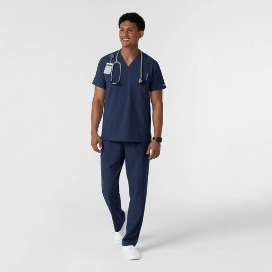 Wink Scrubs Men's V-Neck Scrub Top Navy | scrub-supply.com