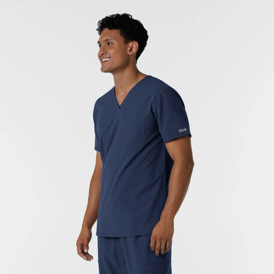 Wink Scrubs Men's V-Neck Scrub Top Navy | scrub-supply.com
