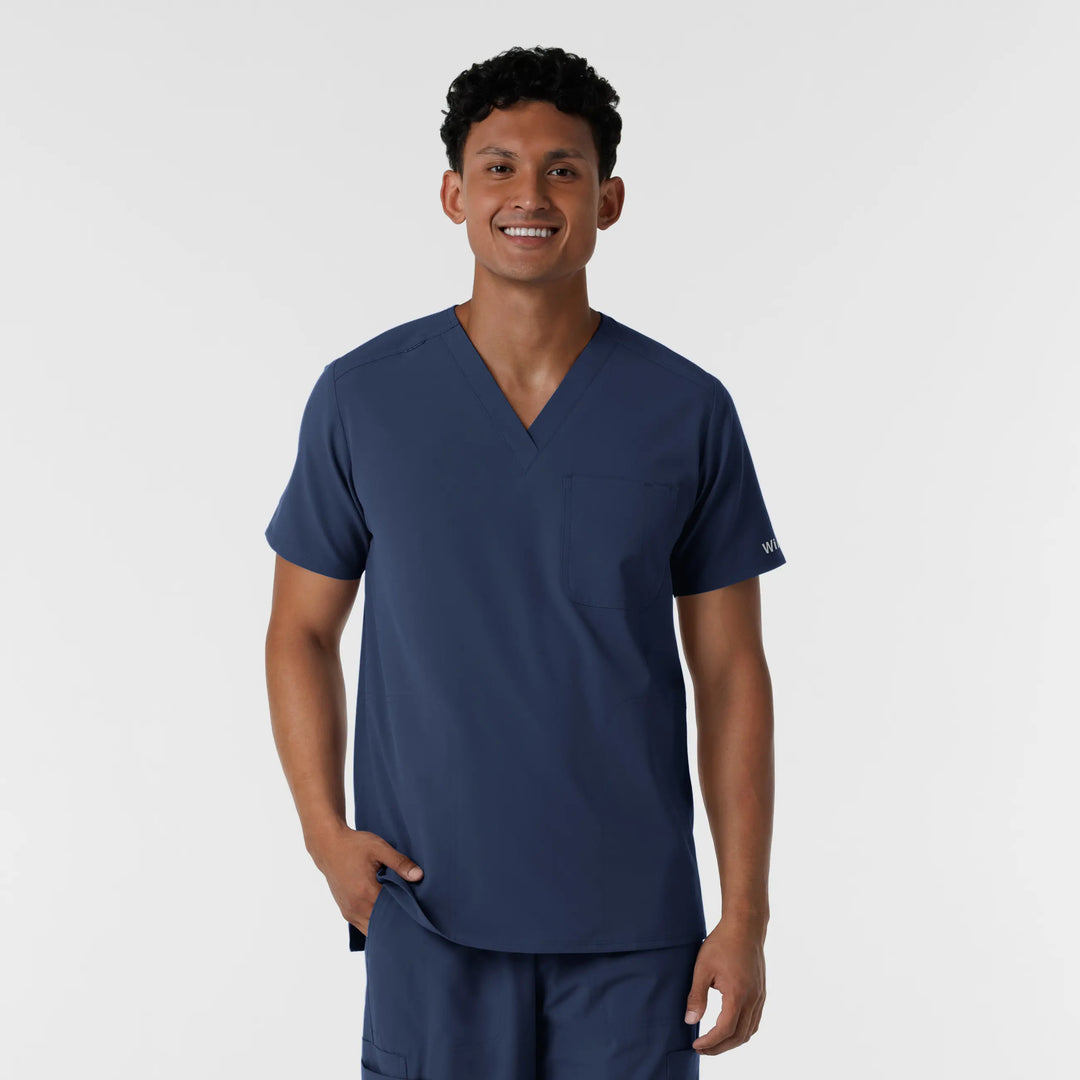 Wink Scrubs Men's V-Neck Scrub Top Navy | scrub-supply.com