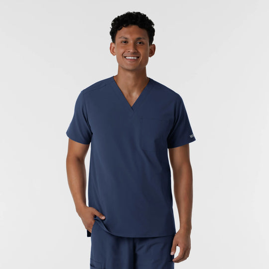 Wink Scrubs Men's V-Neck Scrub Top Navy | scrub-supply.com