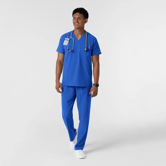 Wink Scrubs Men's V-Neck Scrub Top Royal Blue | scrub-supply.com