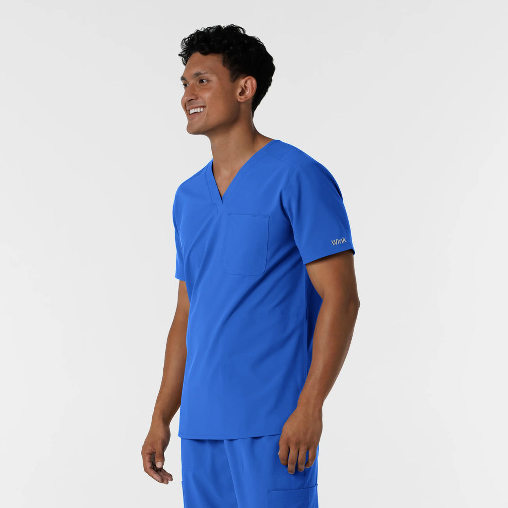 Wink Scrubs Men's V-Neck Scrub Top Royal Blue | scrub-supply.com