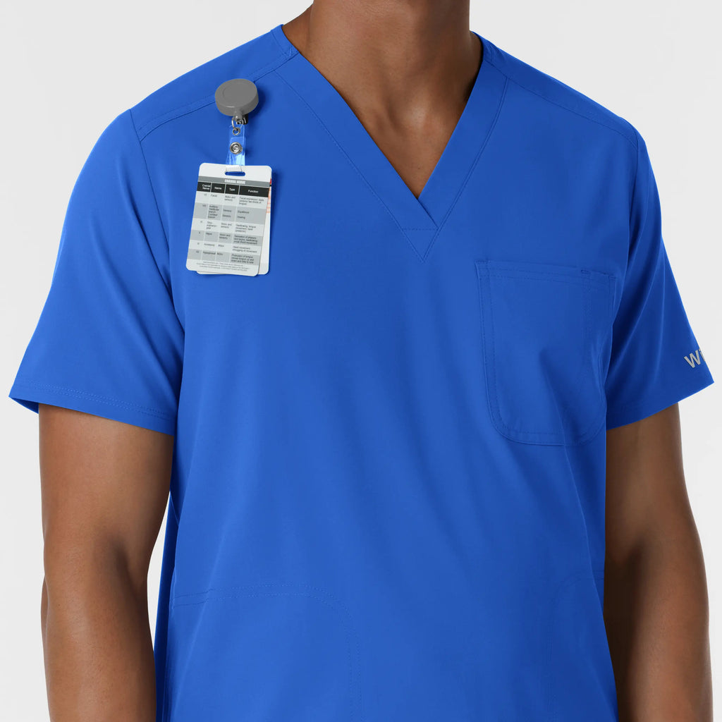 Wink Scrubs Men's V-Neck Scrub Top Royal Blue | scrub-supply.com