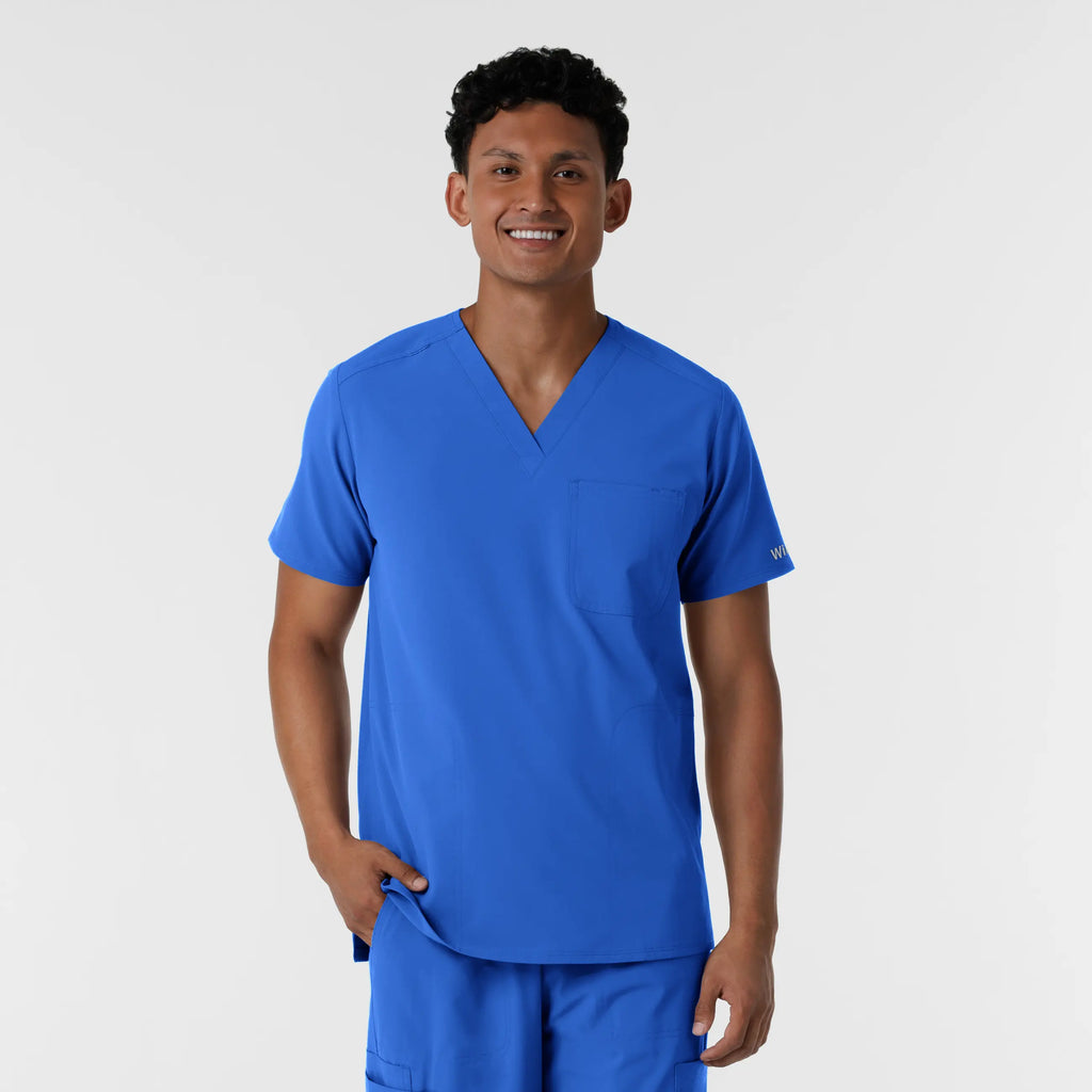 Wink Scrubs Men's V-Neck Scrub Top Royal Blue | scrub-supply.com