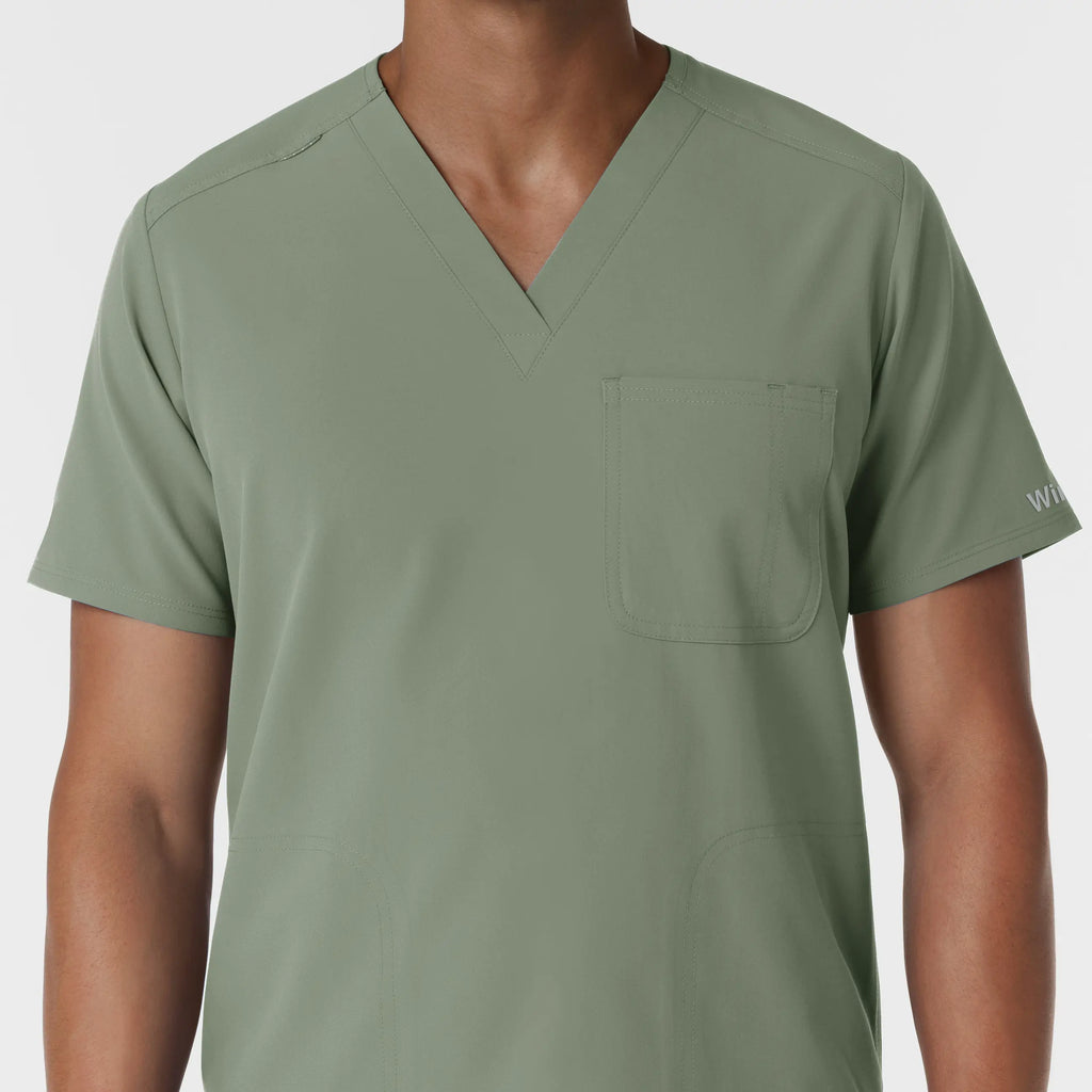 Wink Scrubs Men's V-Neck Scrub Top Sage | scrub-supply.com