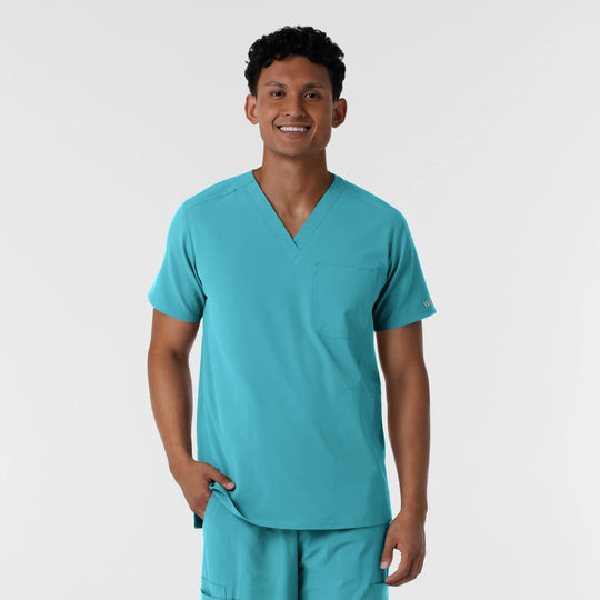 Wink Scrubs Men's V-Neck Scrub Top Teal | scrub-supply.com