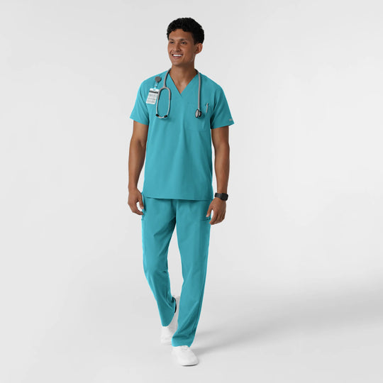 Wink Scrubs Men's V-Neck Scrub Top Teal | scrub-supply.com