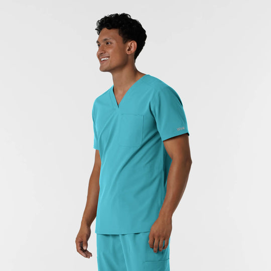 Wink Scrubs Men's V-Neck Scrub Top Teal | scrub-supply.com