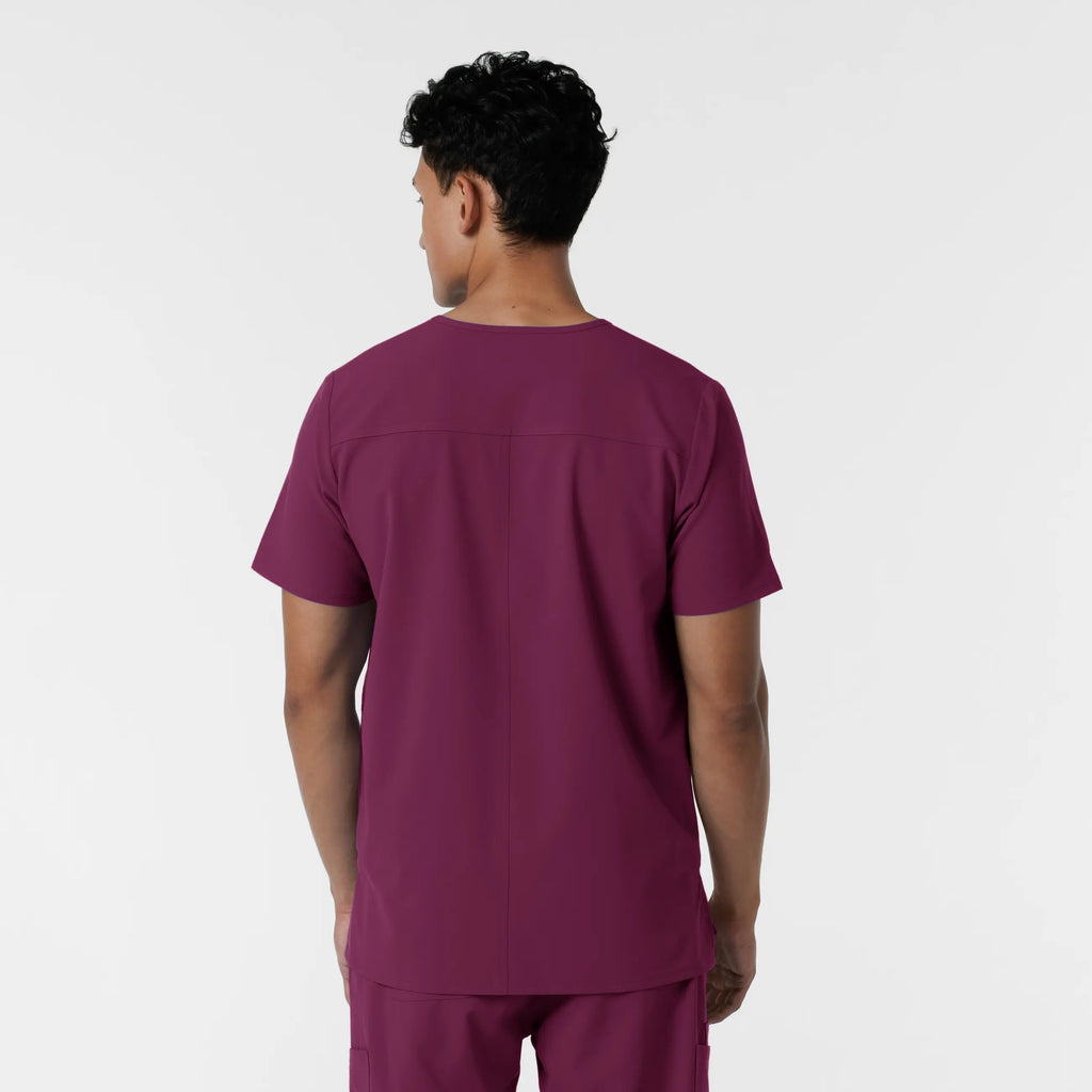 Wink Scrubs Men's V-Neck Scrub Top Wine | scrub-supply.com