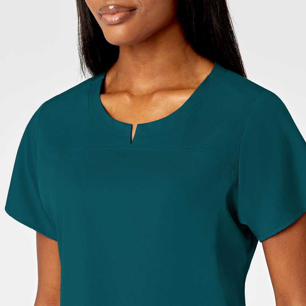 Wink Scrubs Women's 4 Pocket Notch Neck Scrub Top Caribbean Blue | scrub-supply.com