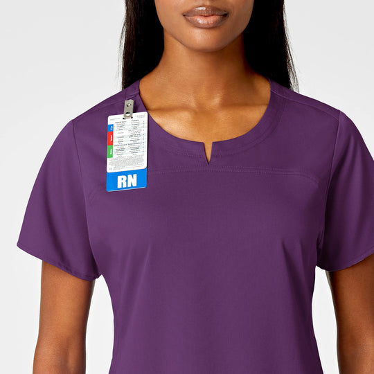 Wink Scrubs Women's 4 Pocket Notch Neck Scrub Top Eggplant | scrub-supply.com