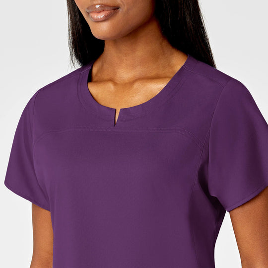 Wink Scrubs Women's 4 Pocket Notch Neck Scrub Top Eggplant | scrub-supply.com
