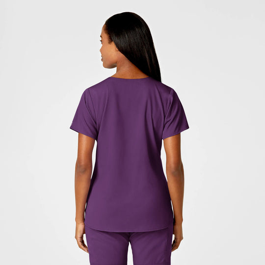 Wink Scrubs Women's 4 Pocket Notch Neck Scrub Top Eggplant | scrub-supply.com