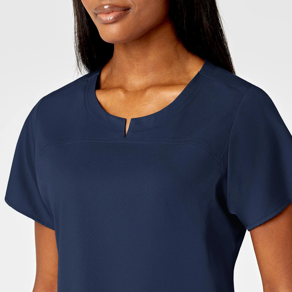 Wink Scrubs Women's 4 Pocket Notch Neck Scrub Top Navy | scrub-supply.com