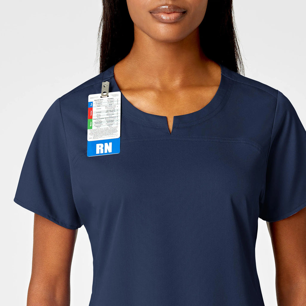 Wink Scrubs Women's 4 Pocket Notch Neck Scrub Top Navy | scrub-supply.com