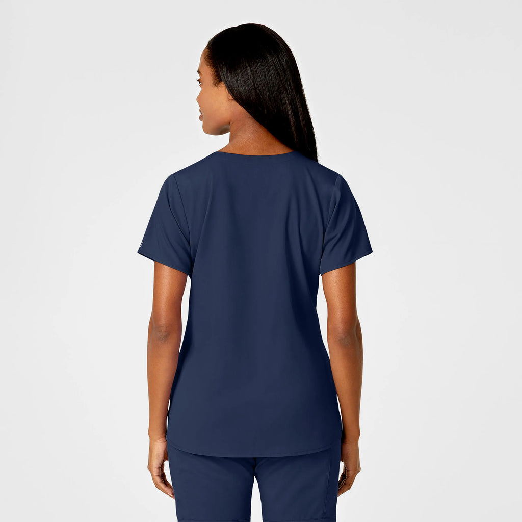 Wink Scrubs Women's 4 Pocket Notch Neck Scrub Top Navy | scrub-supply.com