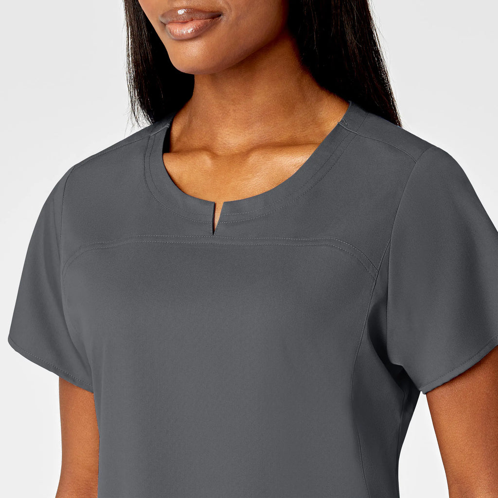 Wink Scrubs Women's 4 Pocket Notch Neck Scrub Top Pewter | scrub-supply.com