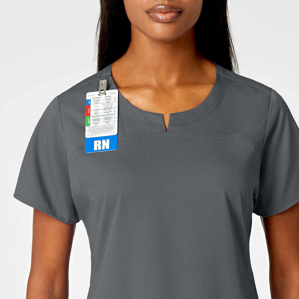 Wink Scrubs Women's 4 Pocket Notch Neck Scrub Top Pewter | scrub-supply.com