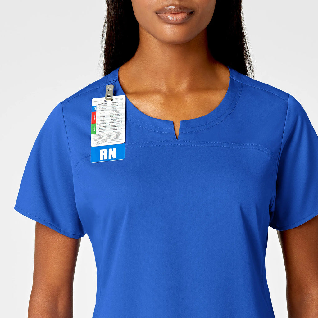 Wink Scrubs Women's 4 Pocket Notch Neck Scrub Top Royal Blue | scrub-supply.com