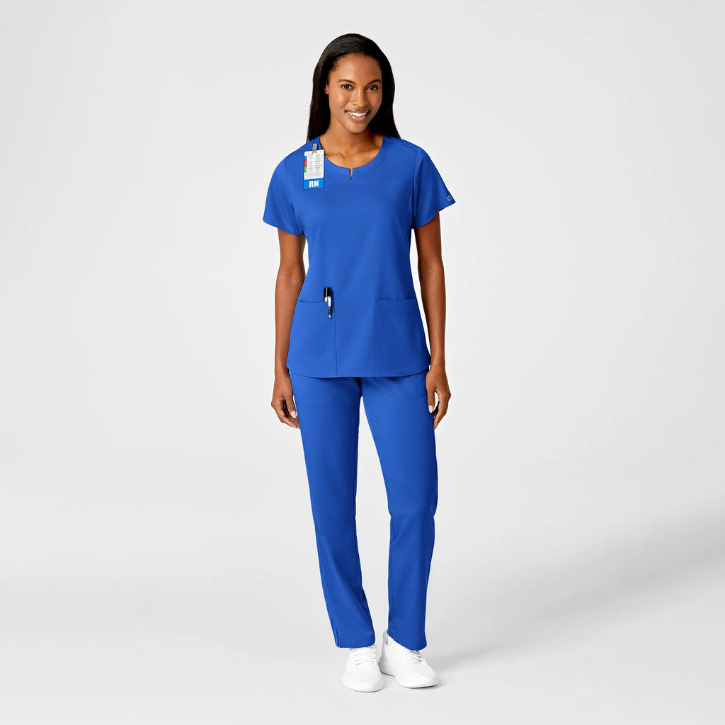 Wink Scrubs Women's 4 Pocket Notch Neck Scrub Top Royal Blue | scrub-supply.com