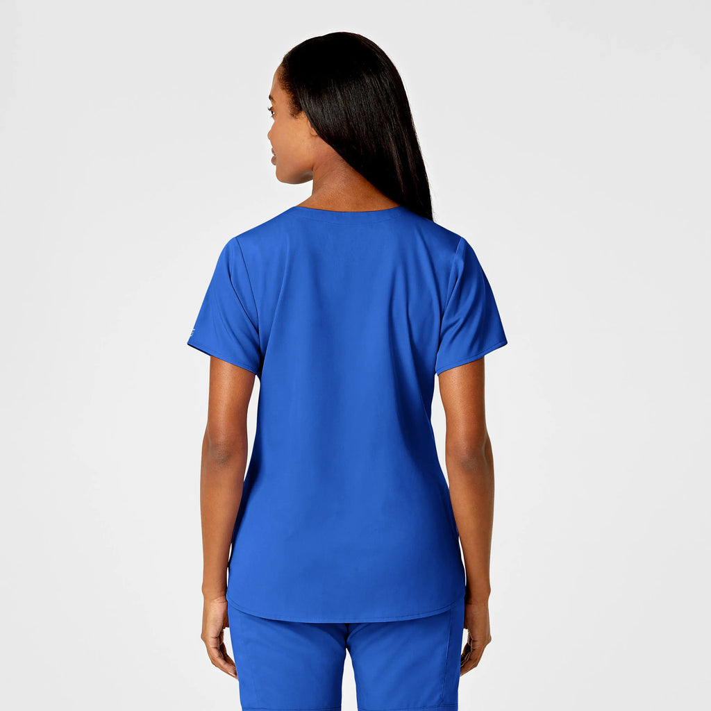 Wink Scrubs Women's 4 Pocket Notch Neck Scrub Top Royal Blue | scrub-supply.com