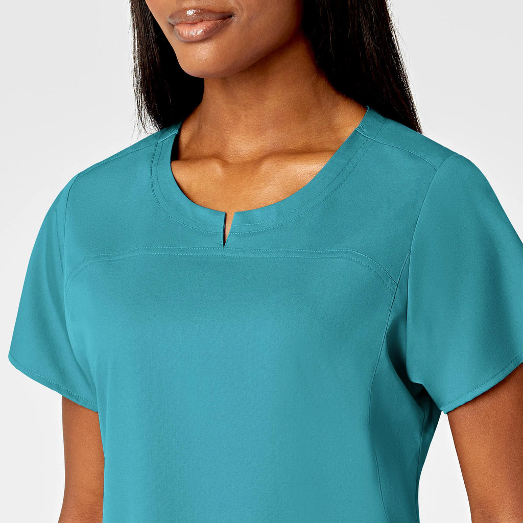 Wink Scrubs Women's 4 Pocket Notch Neck Scrub Top Teal | scrub-supply.com