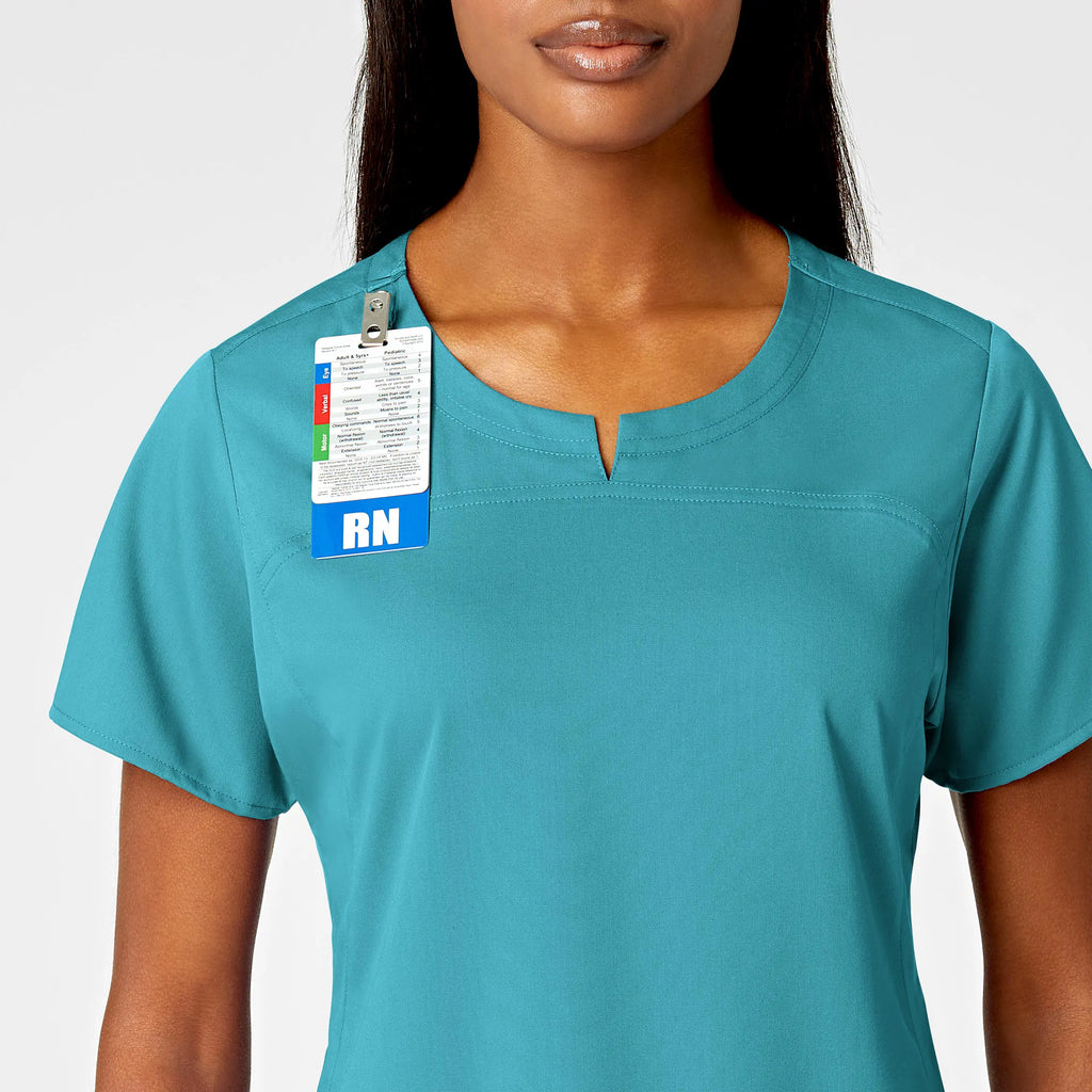 Wink Scrubs Women's 4 Pocket Notch Neck Scrub Top Teal | scrub-supply.com