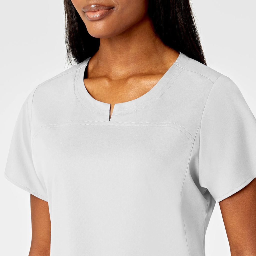 Wink Scrubs Women's 4 Pocket Notch Neck Scrub Top White | scrub-supply.com