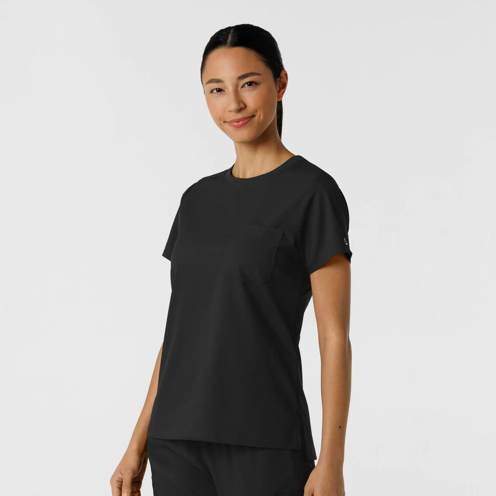 Wink Scrubs Women's Classic Tee Black | scrub-supply.com