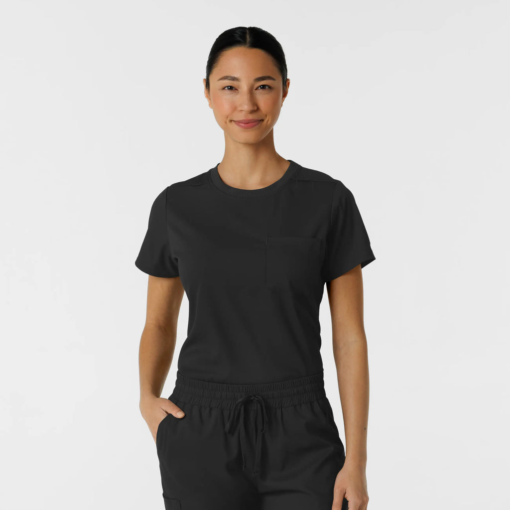 Wink Scrubs Women's Classic Tee Black | scrub-supply.com