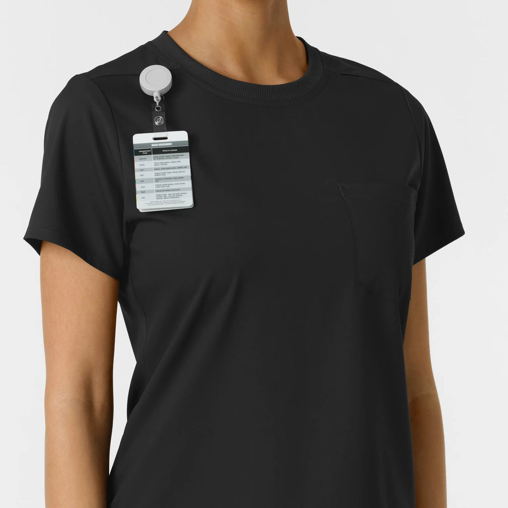 Wink Scrubs Women's Classic Tee Black | scrub-supply.com