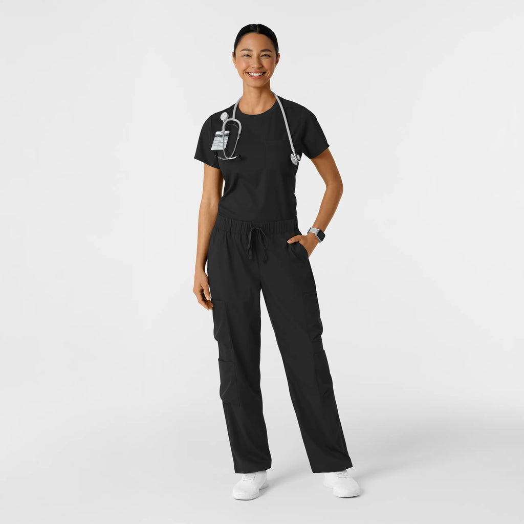 Wink Scrubs Women's Classic Tee Black | scrub-supply.com