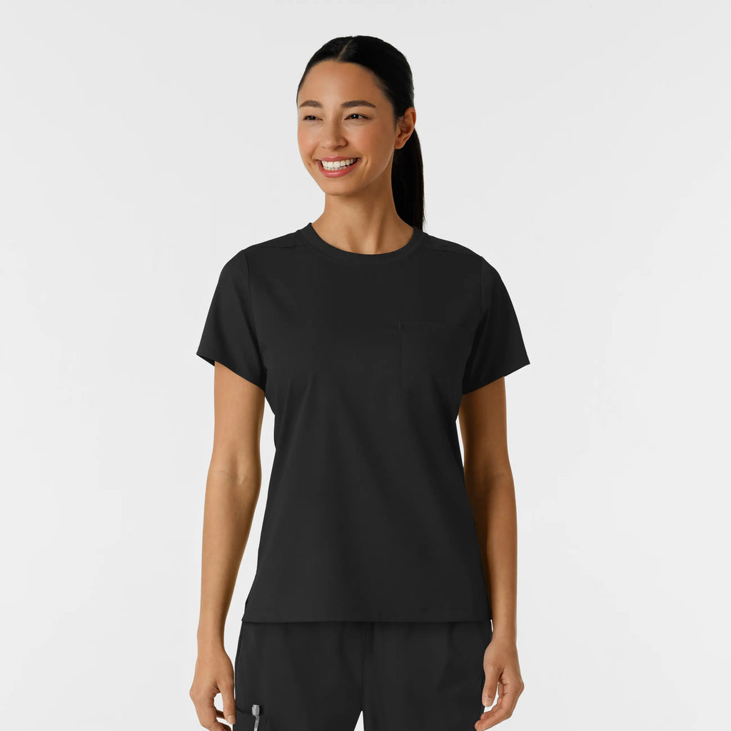 Wink Scrubs Women's Classic Tee Black | scrub-supply.com