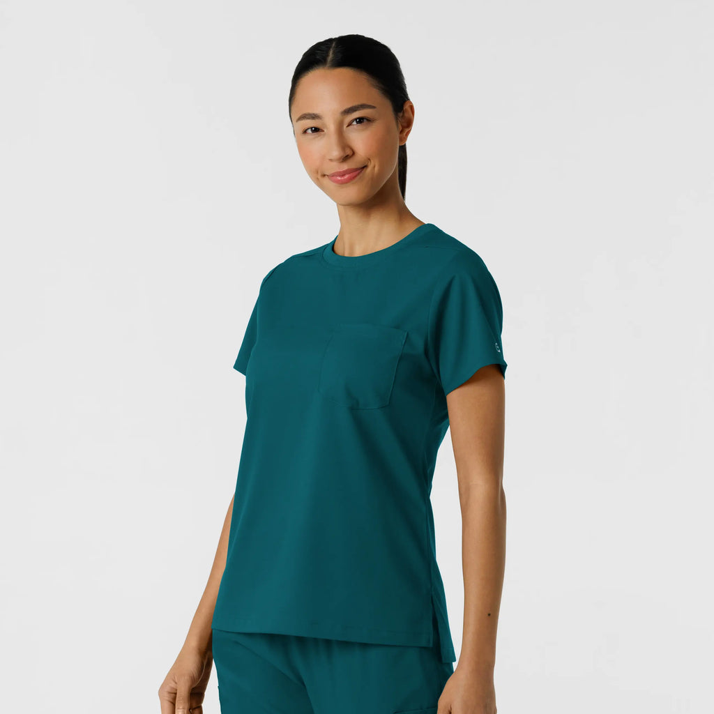 Wink Scrubs Women's Classic Tee Caribbean Blue | scrub-supply.com