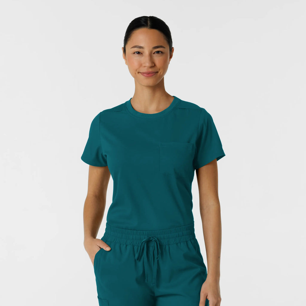 Wink Scrubs Women's Classic Tee Caribbean Blue | scrub-supply.com