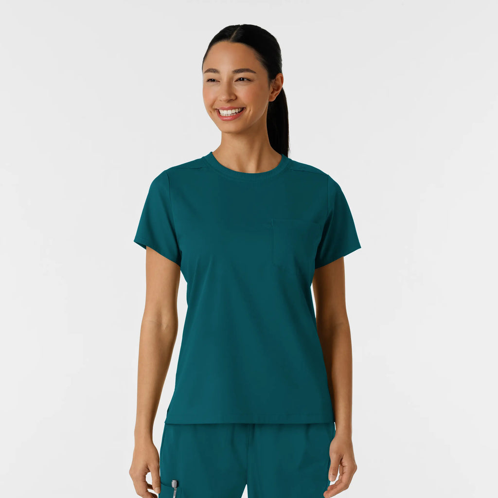Wink Scrubs Women's Classic Tee Caribbean Blue | scrub-supply.com