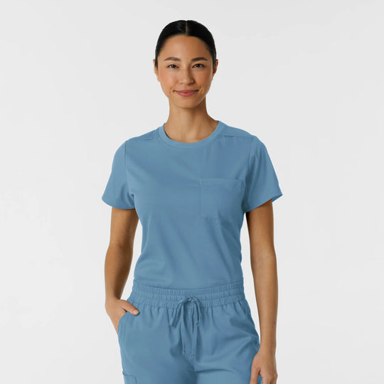Wink Scrubs Women's Classic Tee Pacific Blue | scrub-supply.com